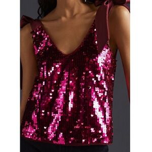 Anthropologie Maeve Sequin Tank Top